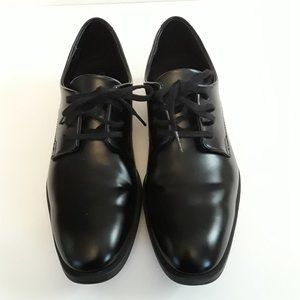 CALVIN KLEIN DORREL LEATHER MEN'S DRESS SHOES SIZE 7.5 BLACK COLOR